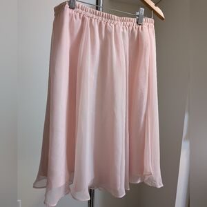 Coquette, Barbiecore, Ballet, Vintage Soft Pink Knee Length Flowy Skirt Size 12